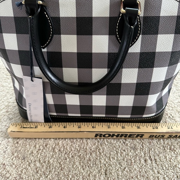 Dooney and Bourke Tucker Darcy satchel. Black and white checked - Picture 12 of 12